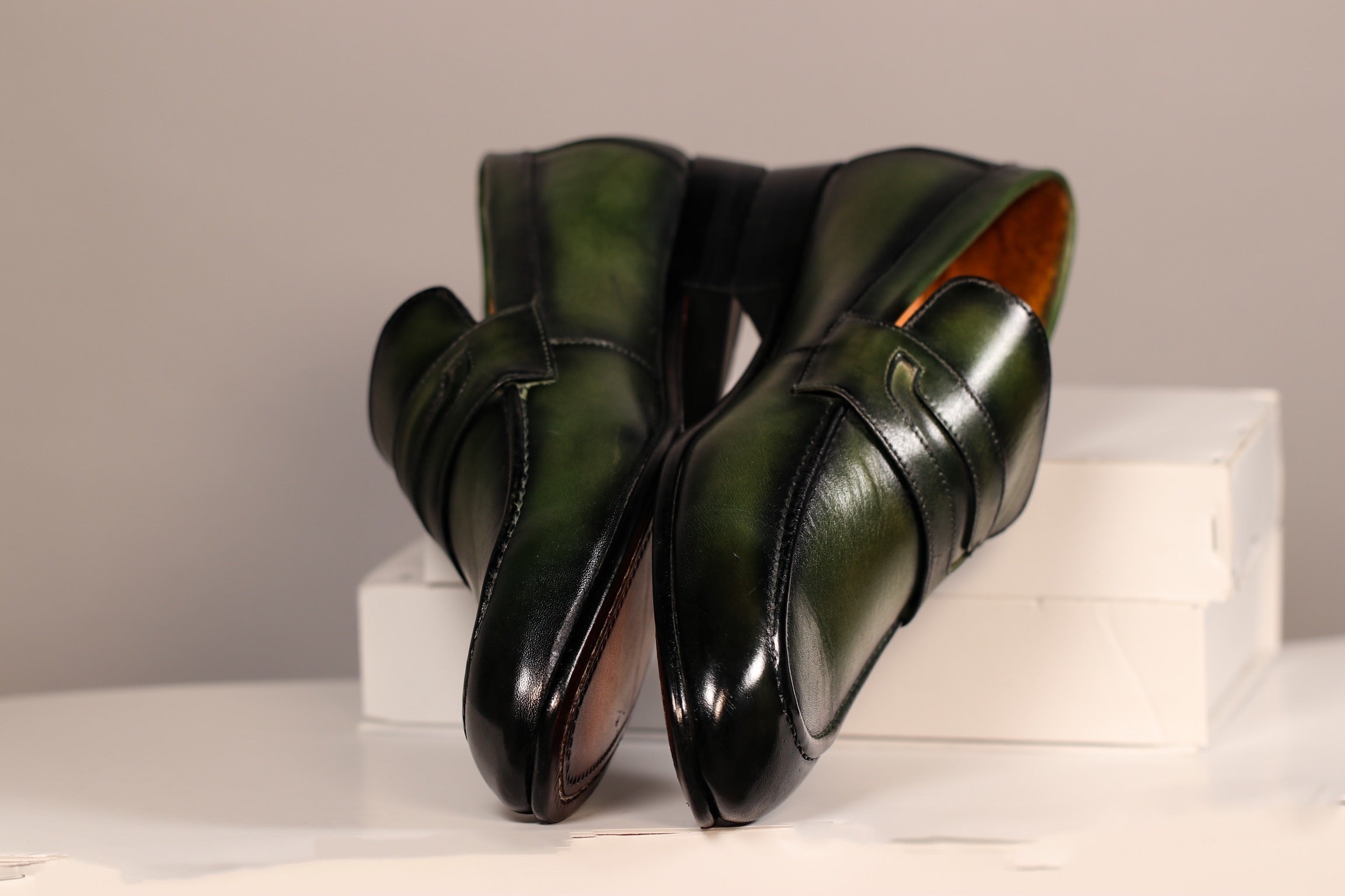 PATINA GREEN PENNY LOAFER